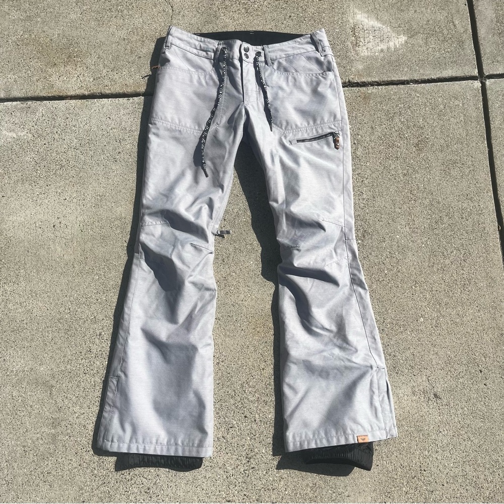 ROXY WOMEN'S RISING HIGH SNOW PANT Waterproof Ski Snowboard Grey sz S